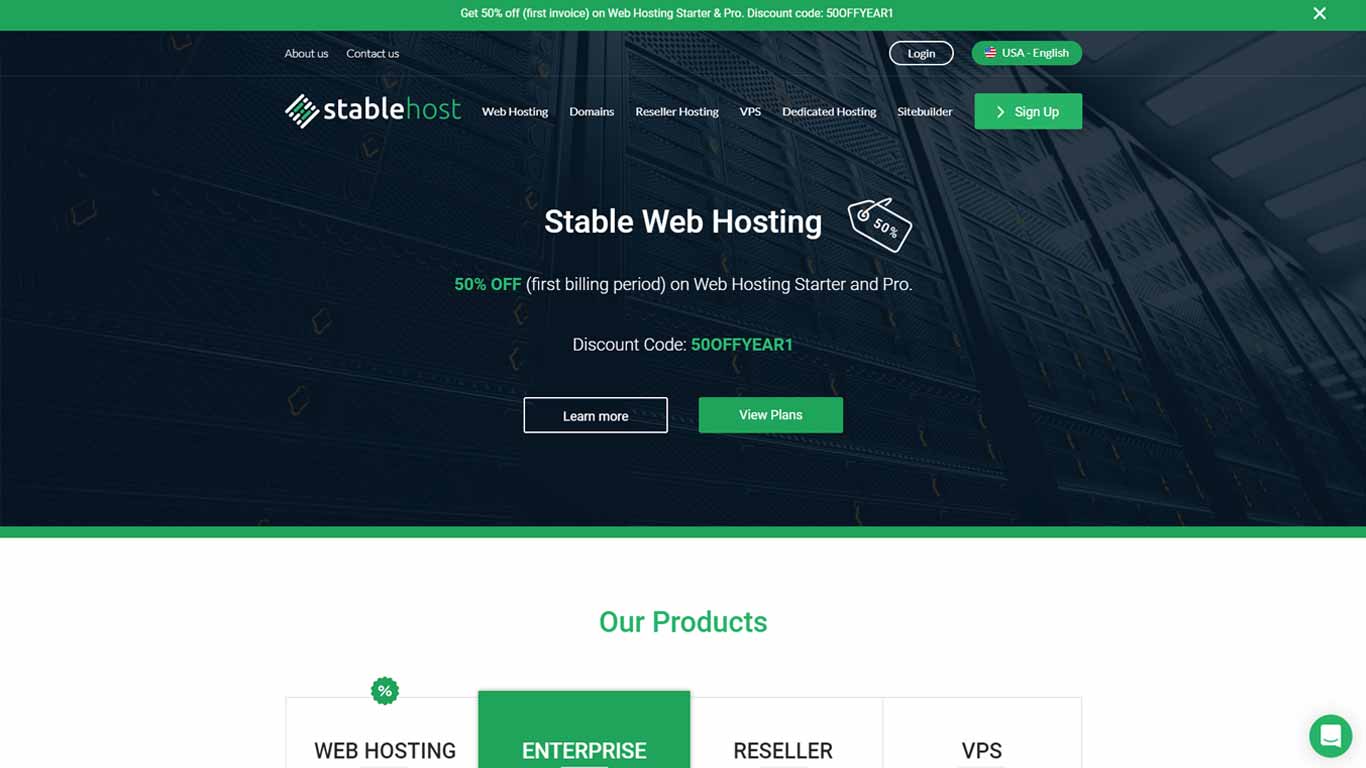 homepage hosting stablehost 2020