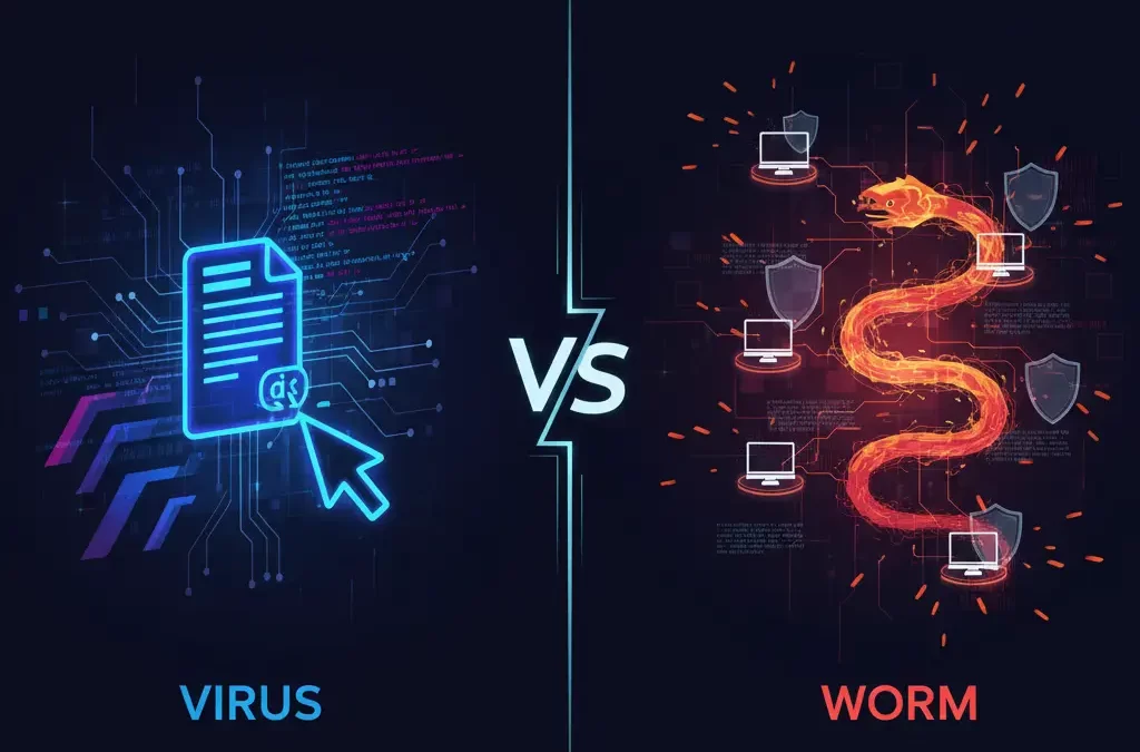 Worm vs. virus: qual è la differenza e perché è importante saperlo